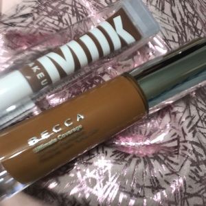 NIB Milk concealer and Becca foundation deep skin